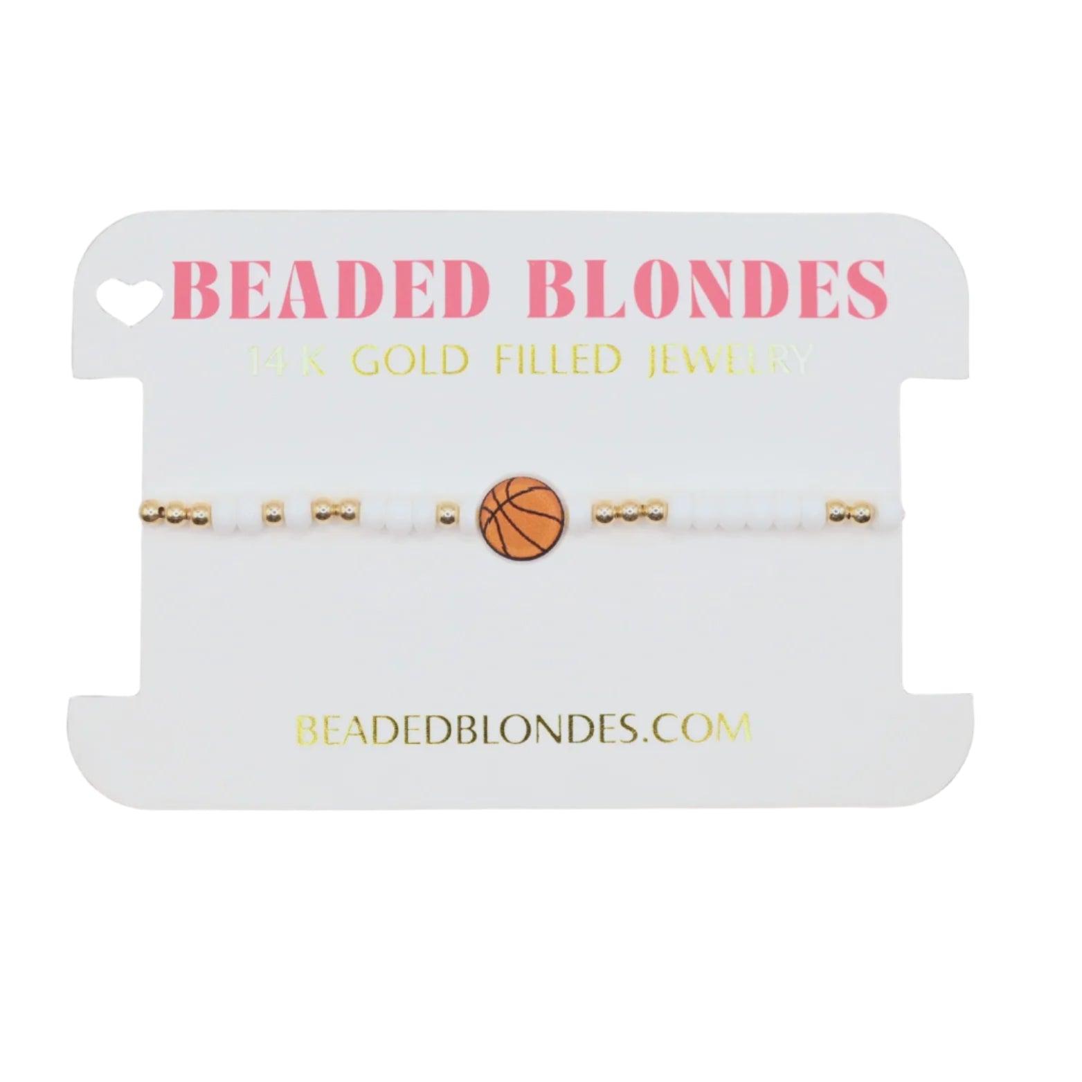 Beaded Blondes jewelry set on a display card 