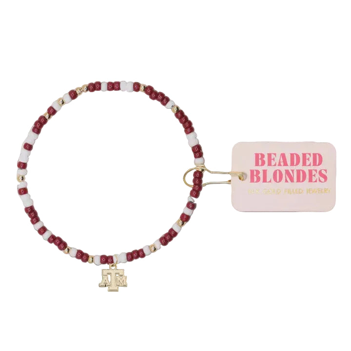BB Texas A&M Logo Charm Bracelet Color Standard