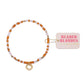 BB Texas Burnt Orange & White State Cutout Charm Bracelet Color Standard