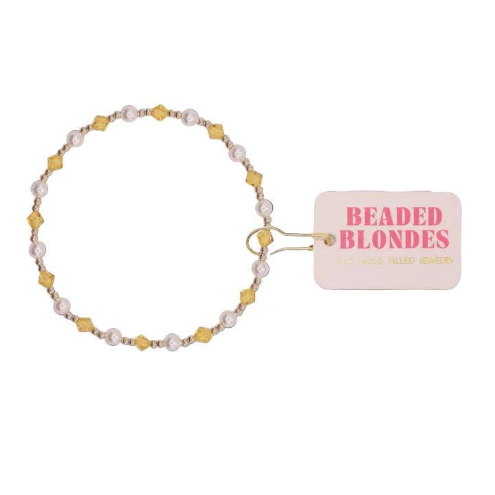 BB Yellow Pearl June Gold Bracelet Standard