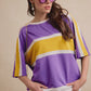 Gameday Colorblock Short Sleeve Top Purple/Gold