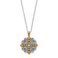 Alcazar Heart Two Tone Necklace