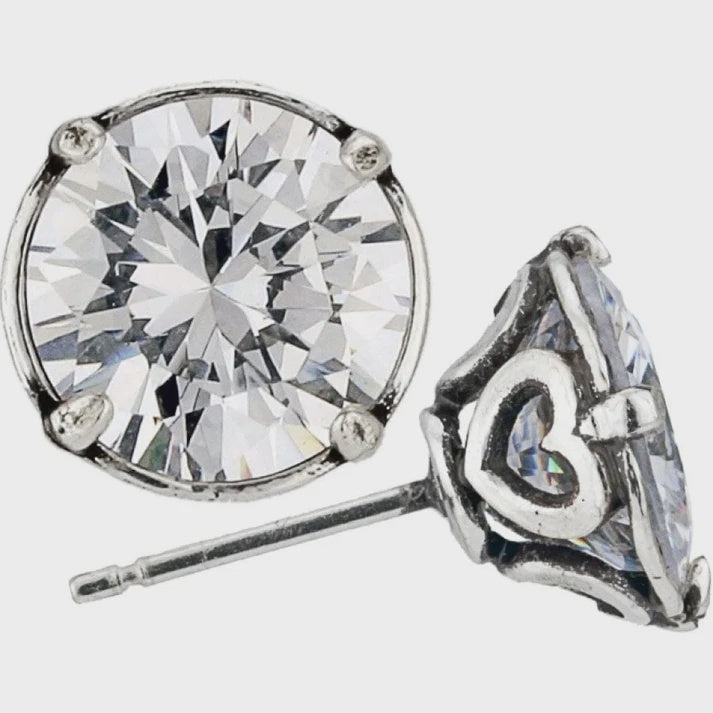Brilliance 10MM post Earrings Silver