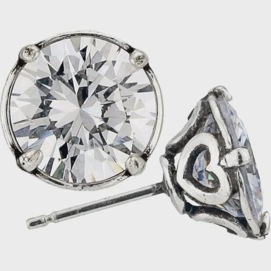 Brilliance 10MM post Earrings Silver