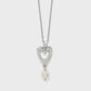 Cascade Open Heart Pearl Petite Necklace