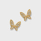 Enchanting Butterfly Post Earrings Gold