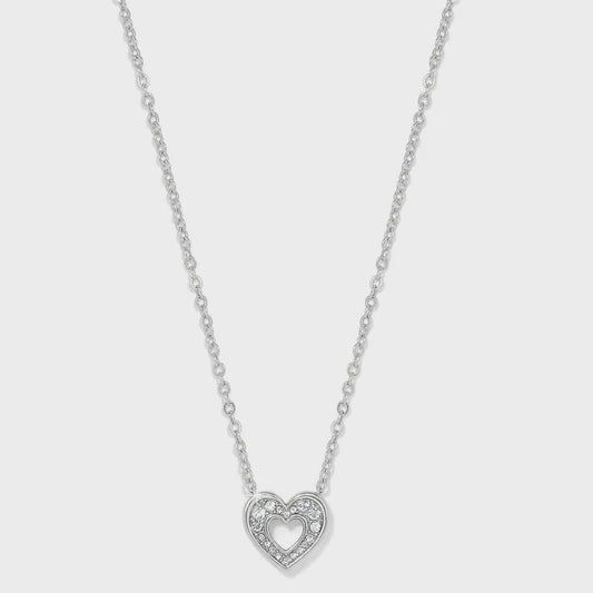 Enchanting Heart Necklace Silver