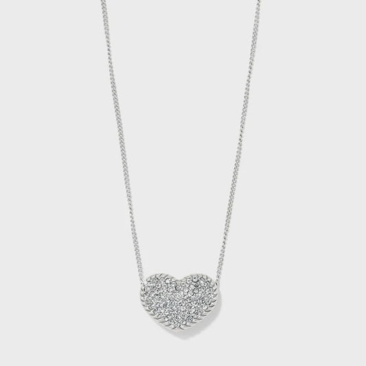 Illumina Celeste Heart Bold Necklace Silver