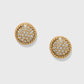 Illumina Celeste Dome Post Earrings Gold