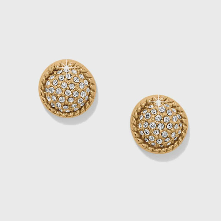 Illumina Celeste Dome Post Earrings Gold