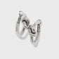 Interlok Single Knot Hoop Earrings Silver