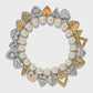One Heart Pearl Stretch Bracelet