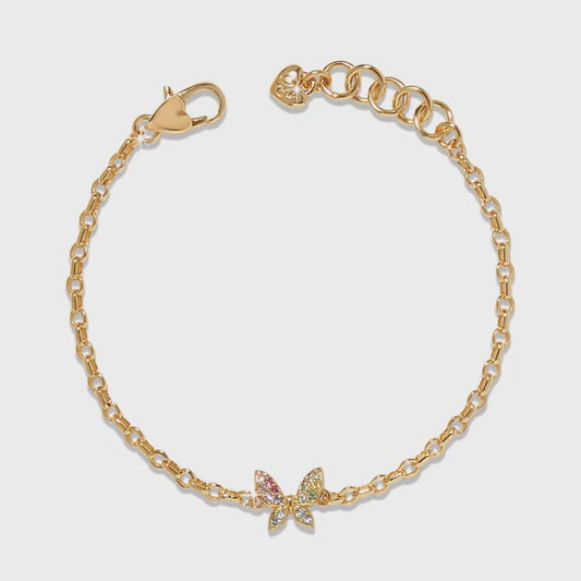 Enchanting Gem Butterfly Bracelet