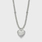 Meridian Petite Wave Heart Necklace Silver