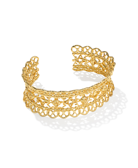 Krista Lace Cuff Bracelet Gold M/L