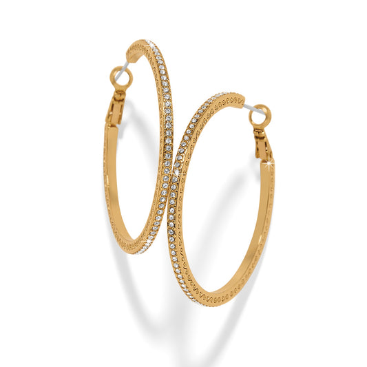 Meridian Eclipse Thin  Large Hoop Earrings Gold