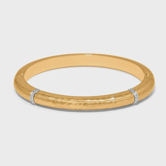 Meridian Geo Hinged Bangle Gold