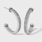 Meridian Zenith Medium Hoop Earrings Silver