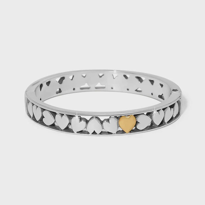 Mystery of Love Hearts Hinged Bangle