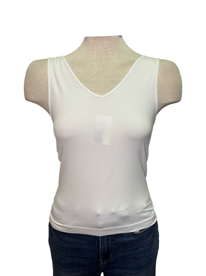 Talk Later Seamless Tank White Short Version
