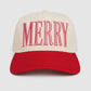 Merry Embroidered Trucker Hat Pink/Red Combo