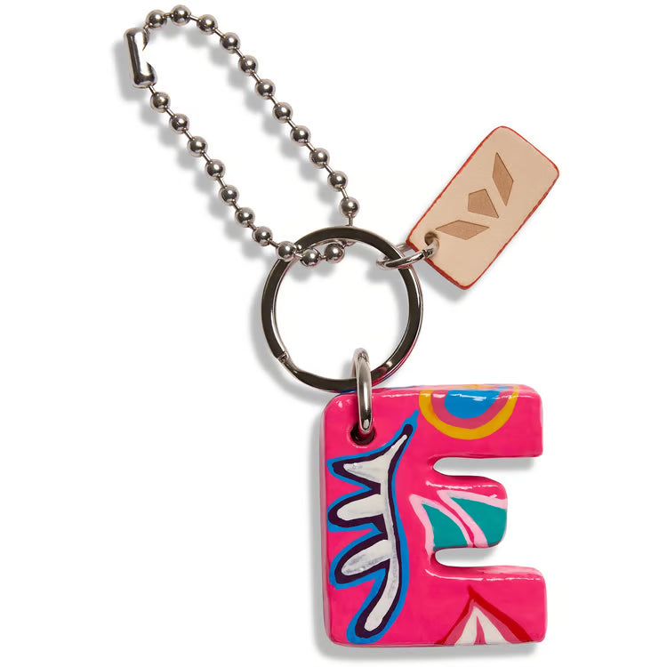 Paper Mache Alphabet Charm Pink