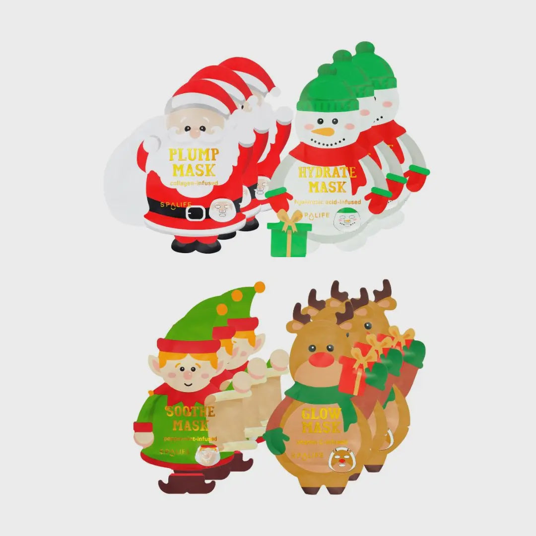 Christmas Holiday Santa's Workshop Facial Mask
