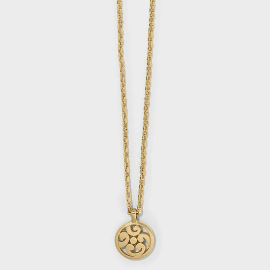 Contempo Medallion Petite Necklace - Gold