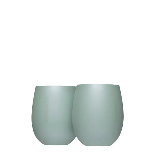Corkcicle Sommelier 12 oz Stemless Set Ceramic Thyme