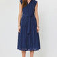Textured Button Down Midi Dress