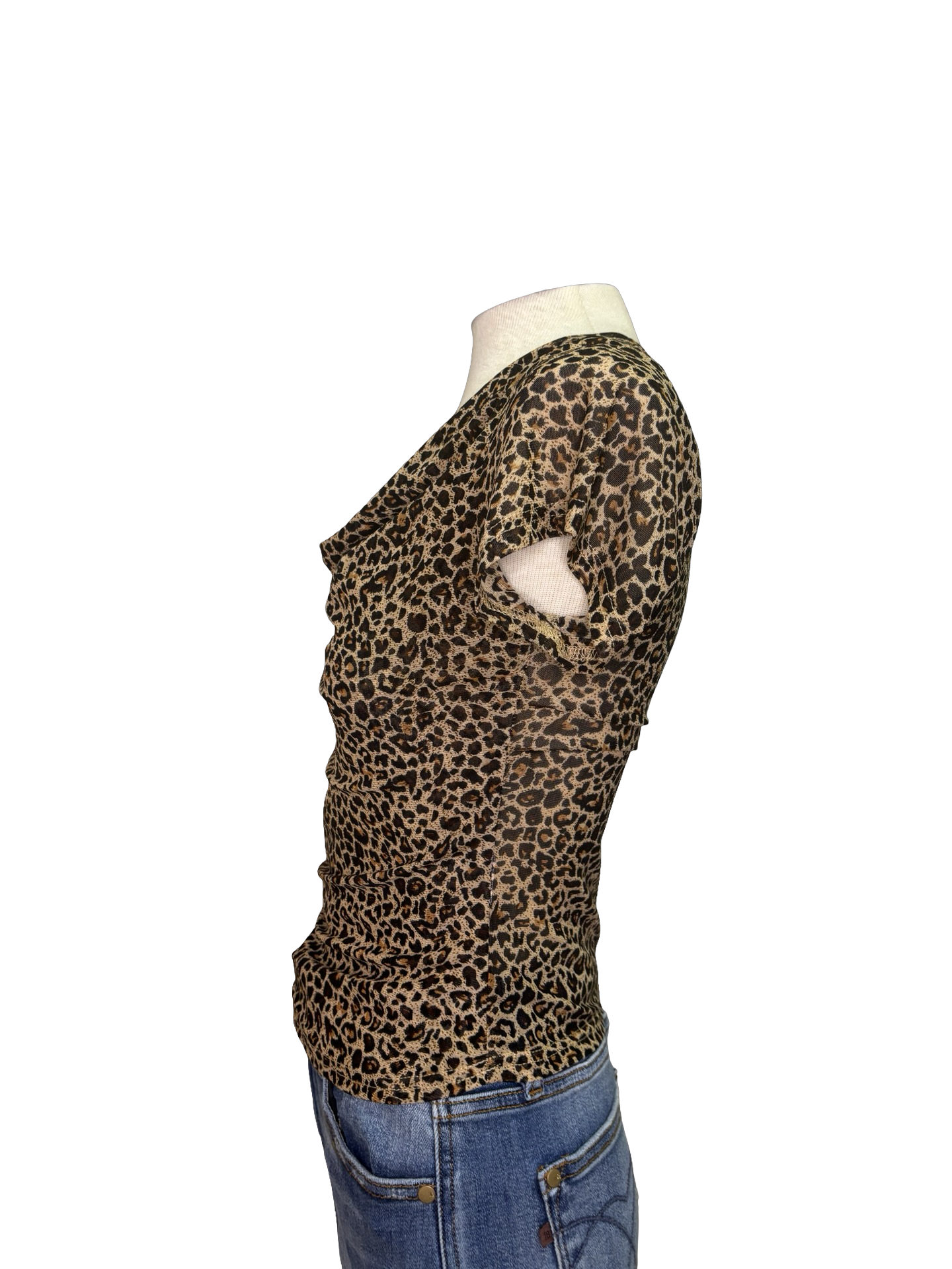 Cowl Neck Leopard Printed Top