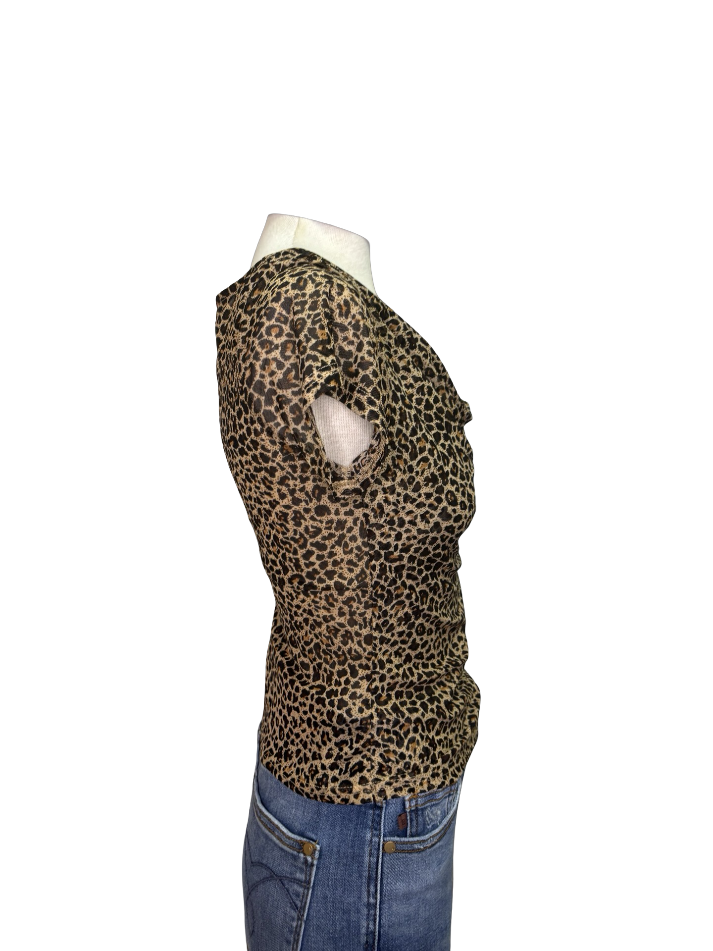 Cowl Neck Leopard Printed Top