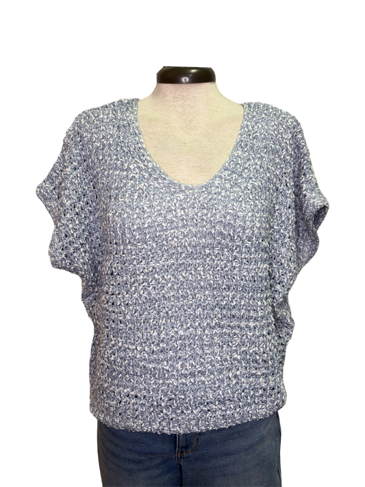 Crochet Summer Sweater Top Denim
