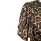 Leopard V Neck Flutter Sleeve Top