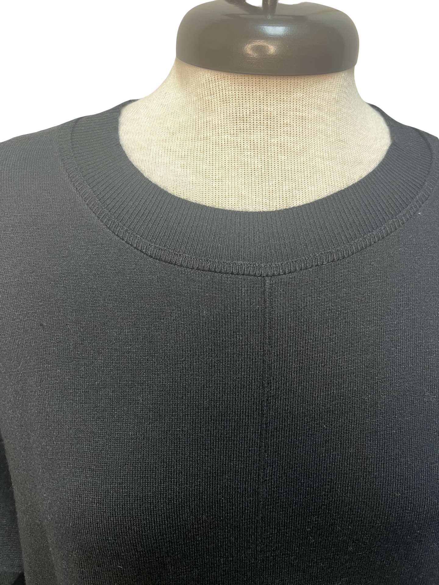 Round Neck Sweater Top Black