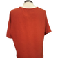 Short Sleeve V Neck Blouse Top Rust