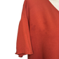 Short Sleeve V Neck Blouse Top Rust