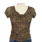 Cowl Neck Leopard Printed Top