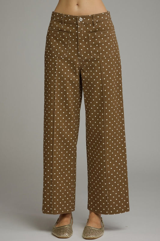 Polka Dot Pants Brown