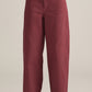 Solid Wide Leg Pants Wine