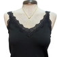 Eve Lace Trim Tank Black