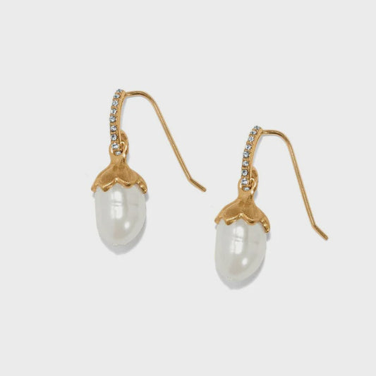 Everbloom Pearl Drop French Wire Earrings