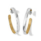 Ferrara Entrata Medium Hoop Earrings Silver