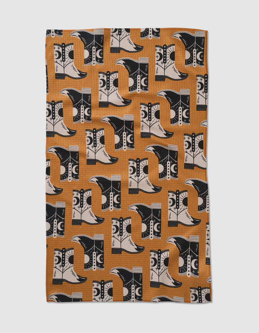 Cowboy Boots Geometry Tea Towel