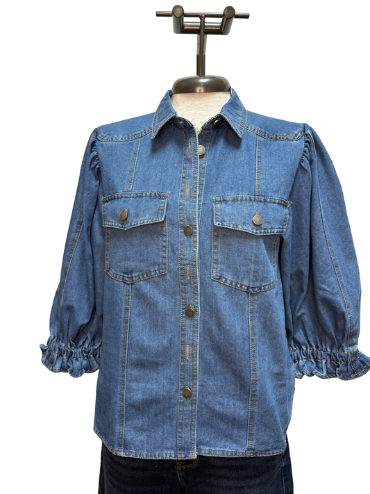 Half Sleeve Denim Jacket