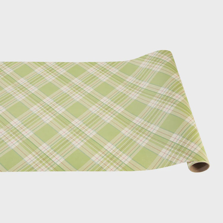 Bright Green Plaid Runner