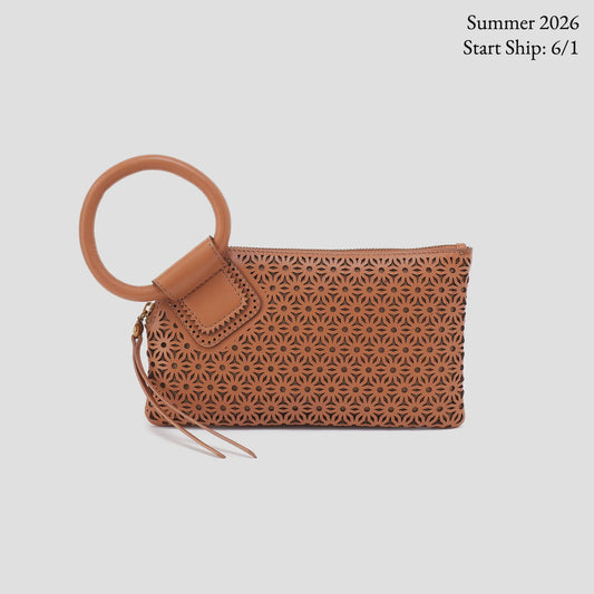 Sable Wristlet by Hobo in Sun-Perf Leather Canyon Petal