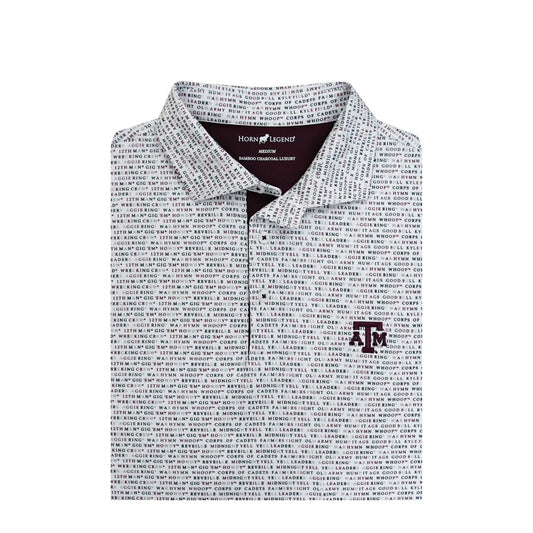 Texas A&M Aggies Wordmark Polo White
