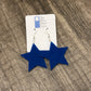 Stars Blue Dangle Earrings