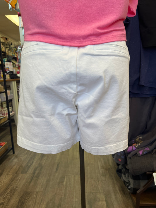 Maddie Mid Rise White Short